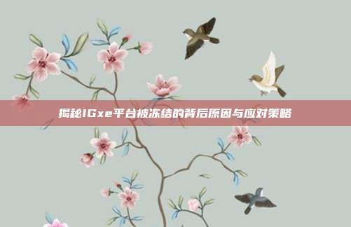 揭秘IGxe平台被冻结的背后原因与应对策略