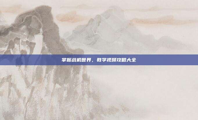 掌握战机世界，教学视频攻略大全