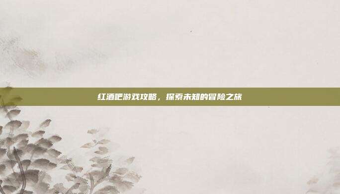 红酒吧游戏攻略,探索未知的冒险之旅