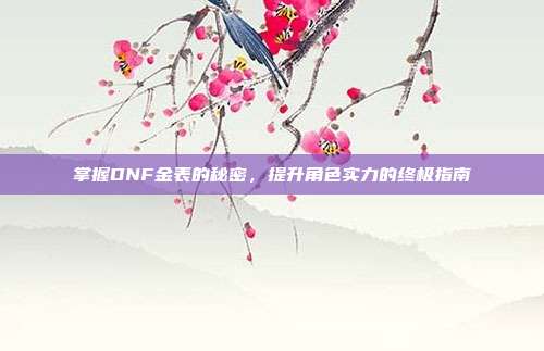 掌握DNF金表的秘密,提升角色实力的终极指南