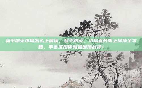 和平精英小鸟怎么上房顶，和平精英，小鸟直升机上房顶全攻略，学会这招你就是屋顶战神！