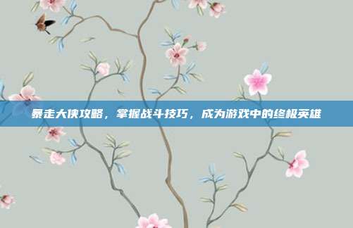 暴走大侠攻略,掌握战斗技巧,成为游戏中的终极英雄