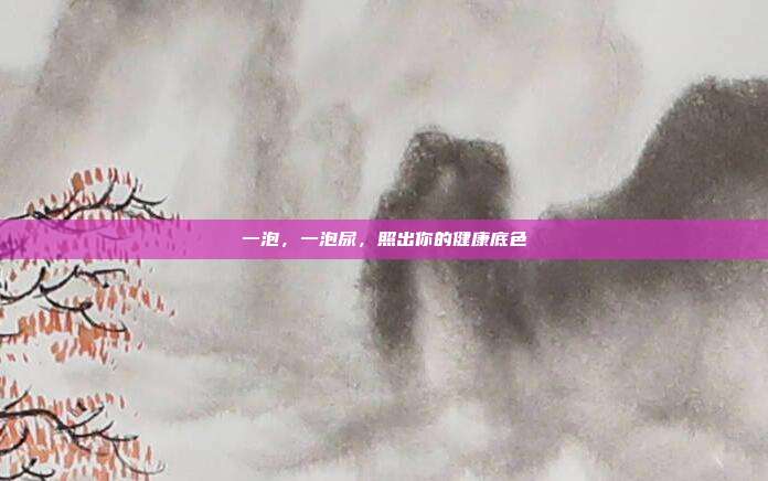 一泡，一泡尿，照出你的健康底色