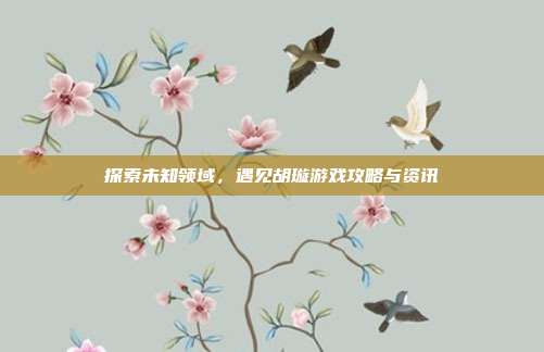 探索未知领域,遇见胡璇游戏攻略与资讯