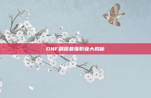 DNF刷图最强职业大揭秘