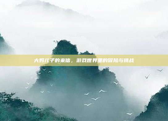 大妈儿子的来信,游戏世界里的冒险与挑战