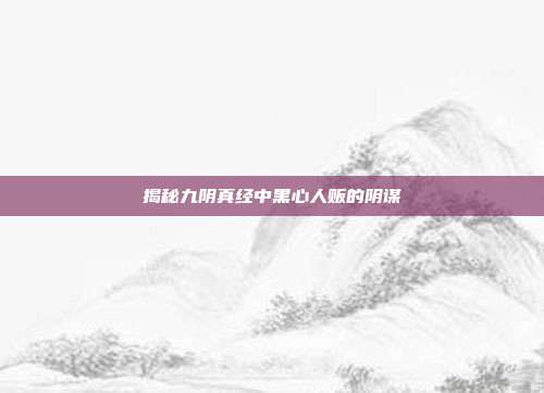 揭秘九阴真经中黑心人贩的阴谋