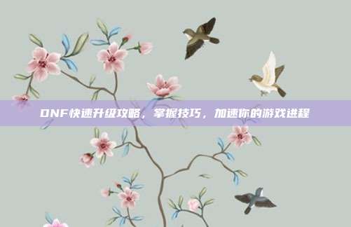 DNF快速升级攻略,掌握技巧,加速你的游戏进程