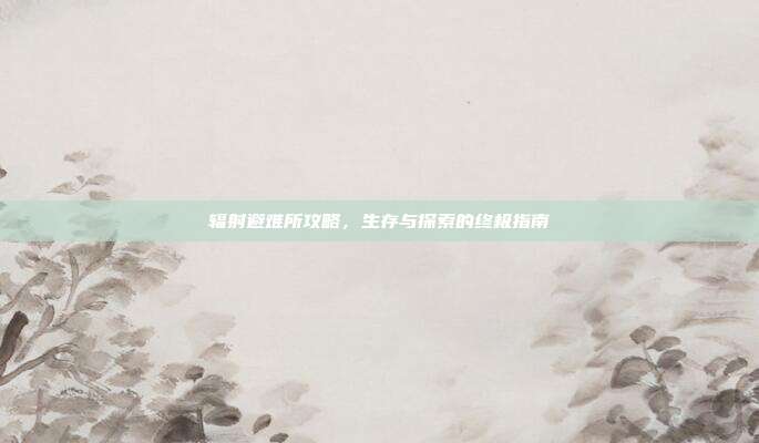 辐射避难所攻略,生存与探索的终极指南