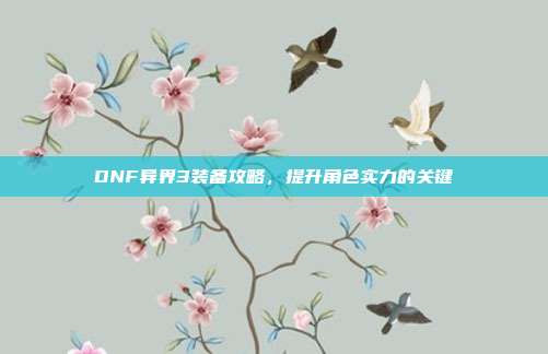 DNF异界3装备攻略，提升角色实力的关键