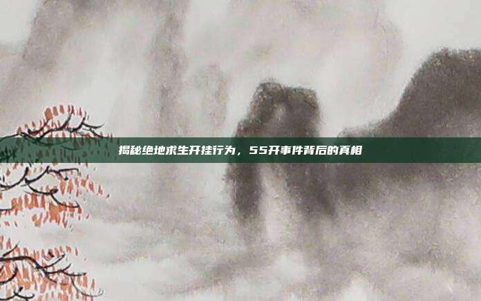揭秘绝地求生开挂行为，55开事件背后的真相