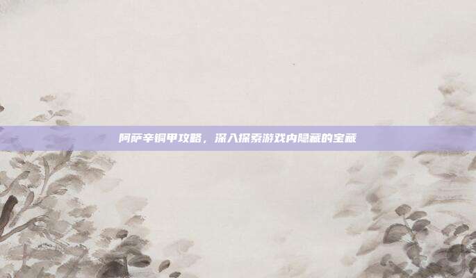 阿萨辛铜甲攻略，深入探索游戏内隐藏的宝藏