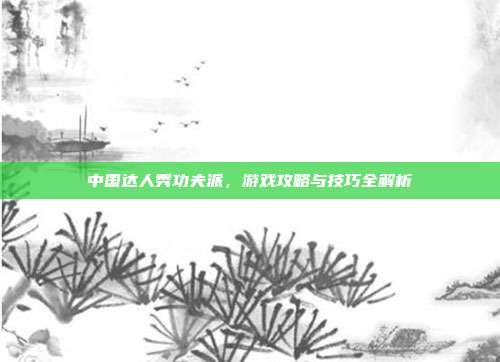中国达人秀功夫派,游戏攻略与技巧全解析