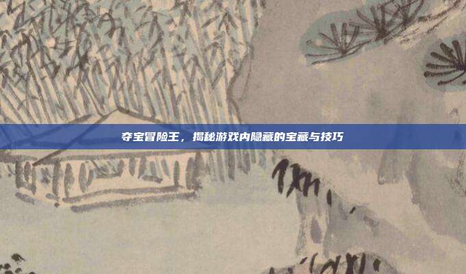 夺宝冒险王,揭秘游戏内隐藏的宝藏与技巧
