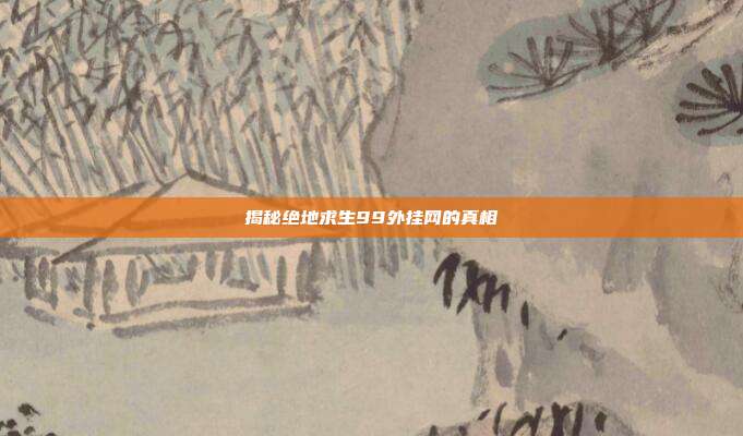 揭秘绝地求生99外挂网的真相