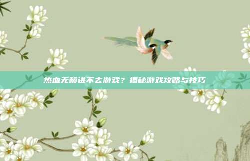 热血无赖进不去游戏？揭秘游戏攻略与技巧
