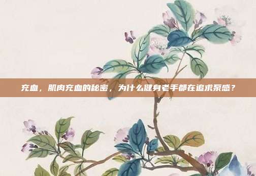 充血，肌肉充血的秘密，为什么健身老手都在追求泵感？