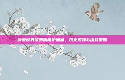 魔兽世界服务器维护通知，玩家须知与应对策略