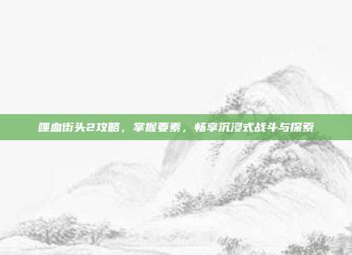 喋血街头2攻略，掌握要素，畅享沉浸式战斗与探索