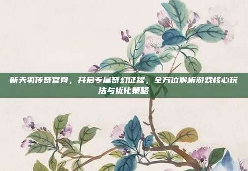 新天羽传奇官网,开启专属奇幻征程,全方位解析游戏核心玩法与优化策略