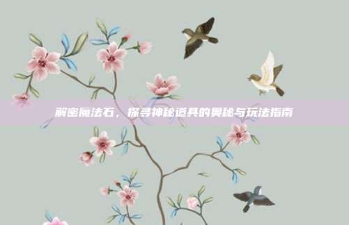 解密魔法石,探寻神秘道具的奥秘与玩法指南