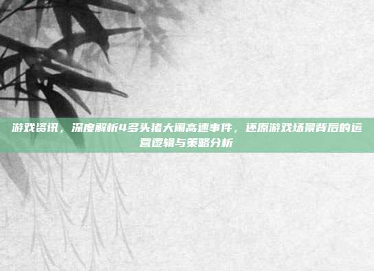 游戏资讯,深度解析4多头猪大闹高速事件,还原游戏场景背后的运营逻辑与策略分析