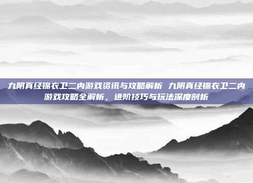 九阴真经锦衣卫二内游戏资讯与攻略解析 九阴真经锦衣卫二内游戏攻略全解析,进阶技巧与玩法深度剖析