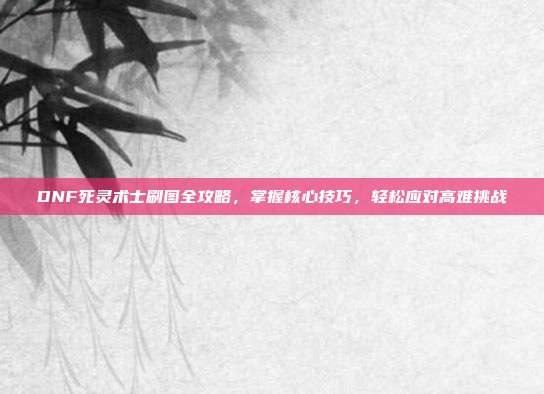 DNF死灵术士刷图全攻略,掌握核心技巧,轻松应对高难挑战