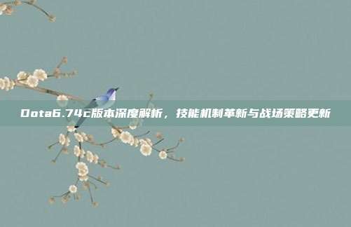 Dota6.74c版本深度解析，技能机制革新与战场策略更新