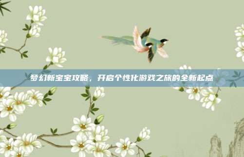 梦幻新宝宝攻略,开启个性化游戏之旅的全新起点