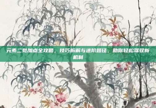 元素二觉加点全攻略,技巧拆解与进阶路径,助你轻松驾驭新机制