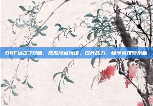 DNF远古3攻略,挖掘隐藏玩法,提升战力,畅享竞技新乐趣
