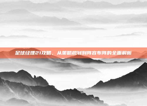 足球经理21攻略,从策略规划到阵容布阵的全面解析