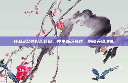 传奇3至尊时长礼包,领享畅玩特权,解锁英雄潜能