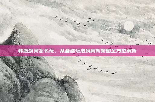 韩服剑灵怎么玩,从基础玩法到高阶策略全方位解析