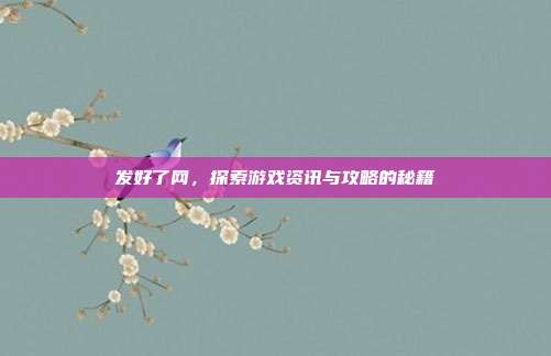 发好了网,探索游戏资讯与攻略的秘籍