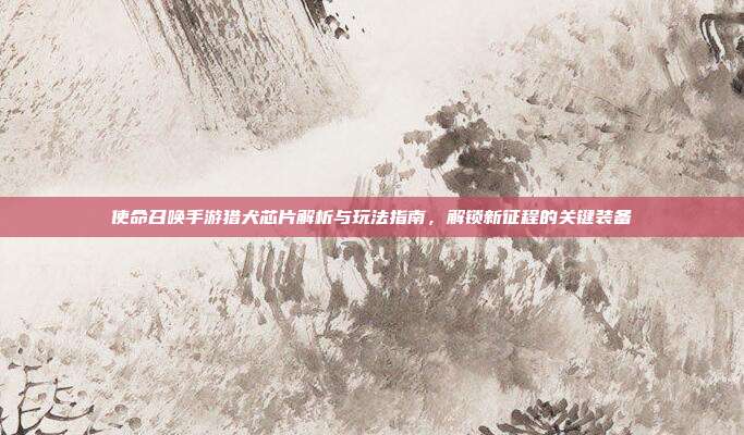 使命召唤手游猎犬芯片解析与玩法指南,解锁新征程的关键装备