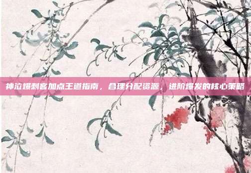 神泣爆刺客加点王道指南,合理分配资源,进阶爆发的核心策略