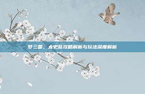 梦三国,太史慈攻略解析与玩法深度解析