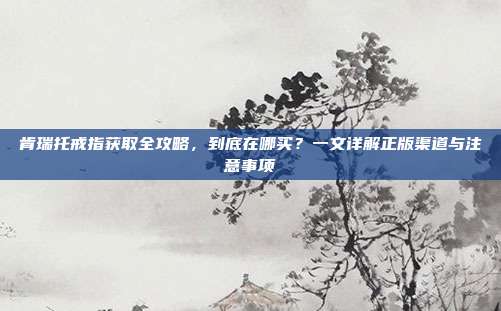 肯瑞托戒指获取全攻略，到底在哪买？一文详解正版渠道与注意事项