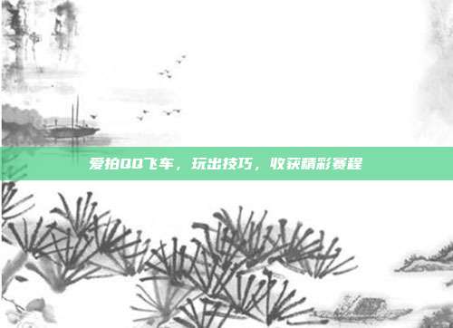 爱拍QQ飞车,玩出技巧,收获精彩赛程