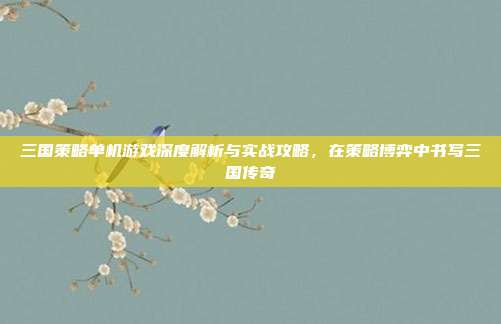 三国策略单机游戏深度解析与实战攻略,在策略博弈中书写三国传奇