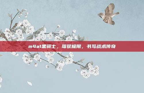 m4a1黑骑士，驾驭极限，书写战术传奇