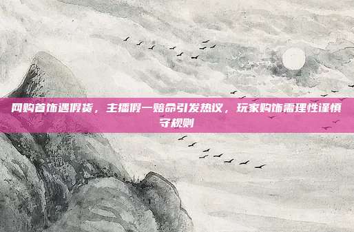 网购首饰遇假货,主播假一赔命引发热议,玩家购饰需理性谨慎守规则