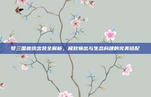 梦三国庞统出装全解析，极致输出与生态构建的完美搭配