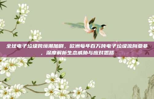 全球电子垃圾跨境潮加剧,欧洲每年百万吨电子垃圾流向亚非,深度解析生态威胁与应对思路