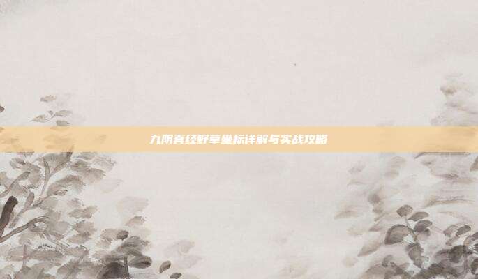 九阴真经野草坐标详解与实战攻略
