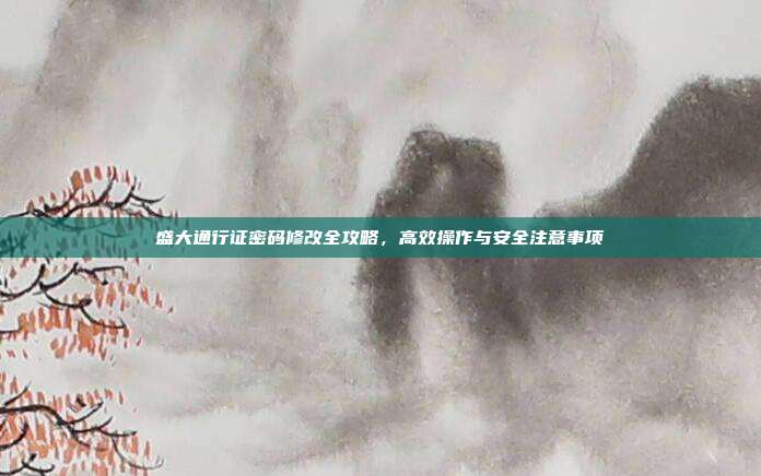 盛大通行证密码修改全攻略,高效操作与安全注意事项