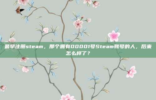 最早注册steam,那个拥有00001号Steam账号的人,后来怎么样了?