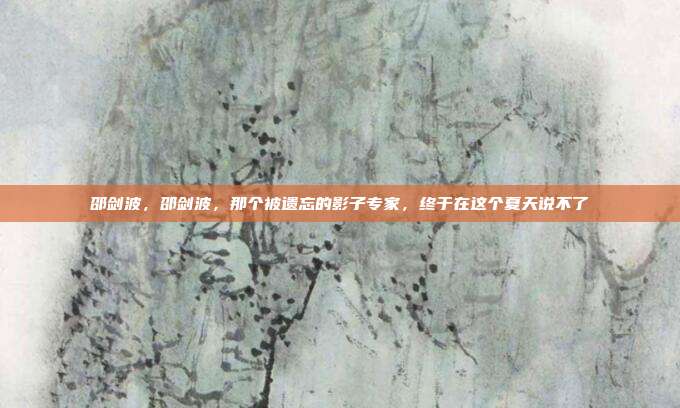 邵剑波，邵剑波，那个被遗忘的影子专家，终于在这个夏天说不了